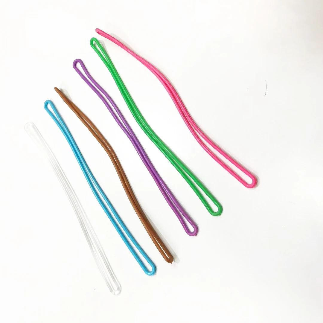 Clear or Colored Custom Size Elastic Ties Loop Cord for Tag