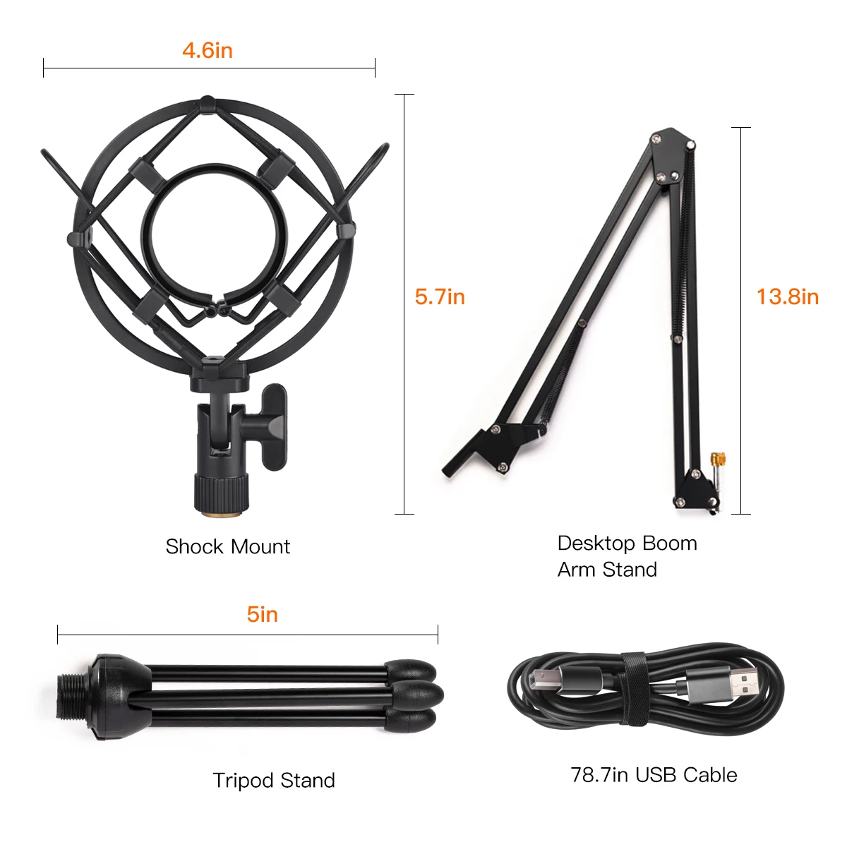 Flyday F1 Professional Recording Condenser Microphone Wire Microphones Kit Live Stream USB Vocal Microphone