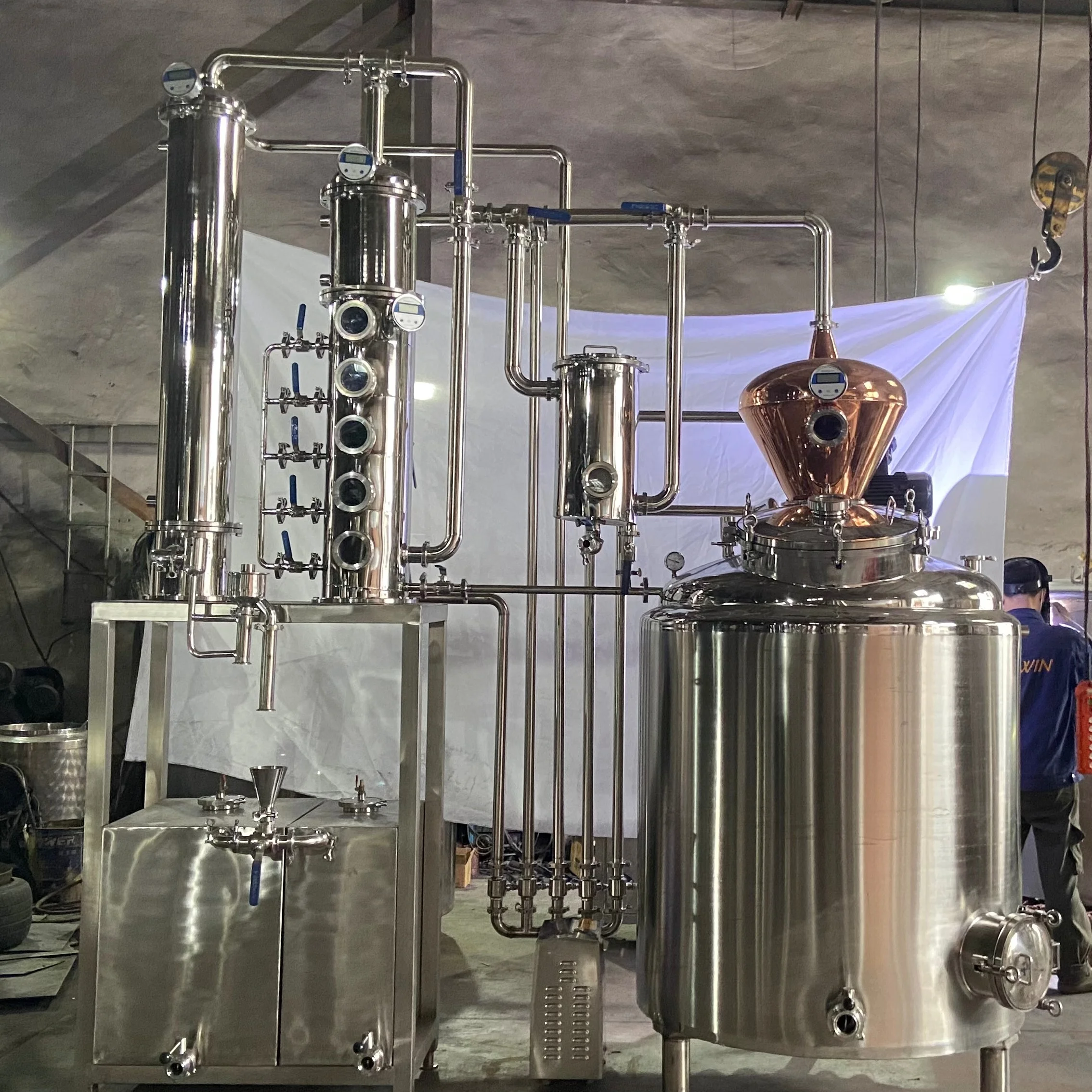 Оборудование для дистилляции виски и Джина TOWIN 100/200 галлонов дистилляционная машина
