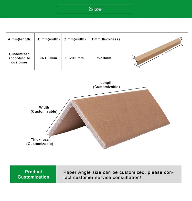 L Shaped Cardboard Corners Protector Paper Corner Protector Kraft Angle