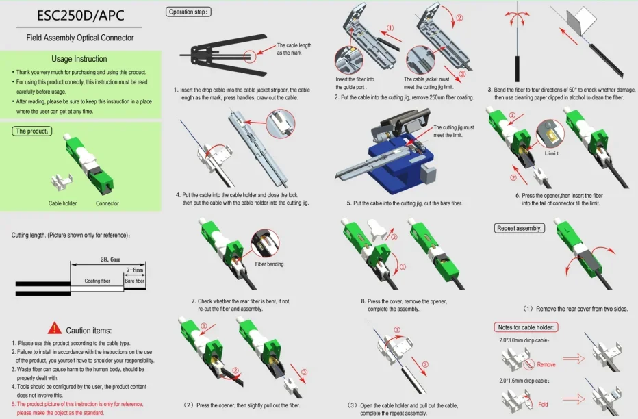 Fiber Optic Equipment Fast Connector Sc Apc/upc Field Installable Fiber ...