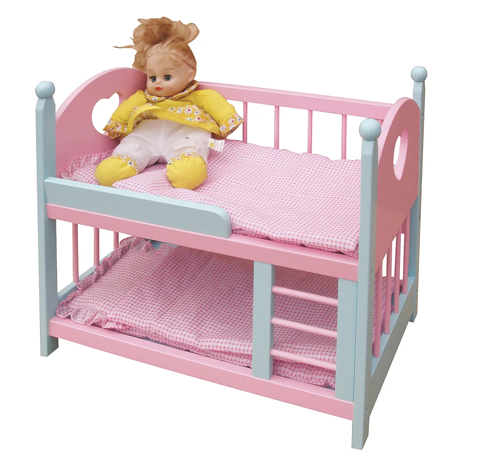 Hot Sale Handmade Wooden Doll Furniture Bunk Bed For Twin Fits 18 Inch Toy With Ladder Alibaba