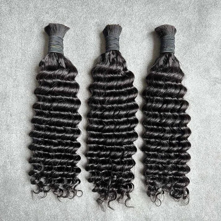 Wholesale Straight No Weft Raw Human Hair Bulk Extension Afro Kinky Vietnamese Bulk Human Hair Bulk Blonde Raw Hair for Braiding