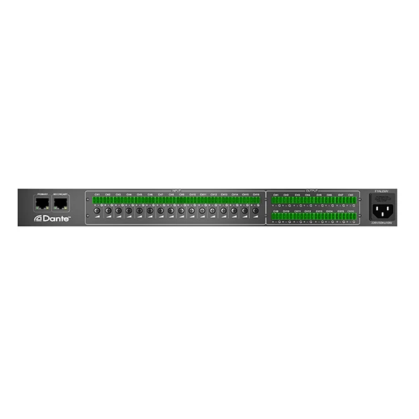 16X16 USB Audio Interface 16 in 16 Out Dante Digital Audio Processor