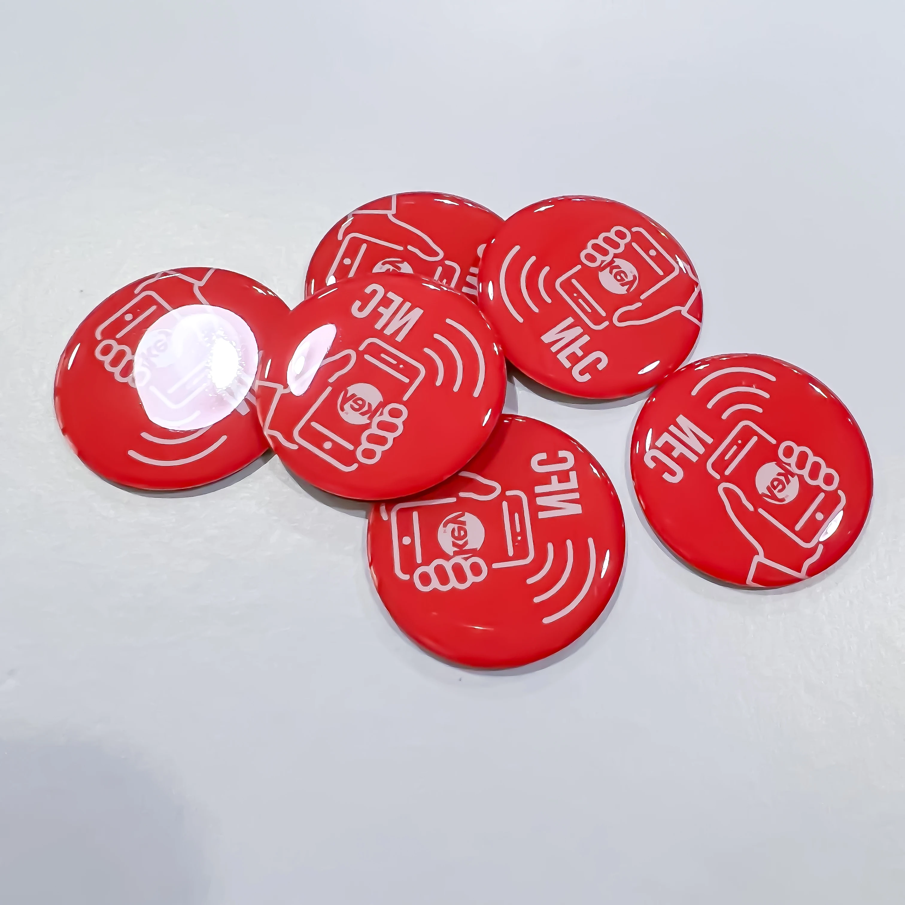 Пользовательская печать логотипа 25 мм 213 Nfc метки для соцсети телефонов водостойкая эпоксидная наклейка Nfc