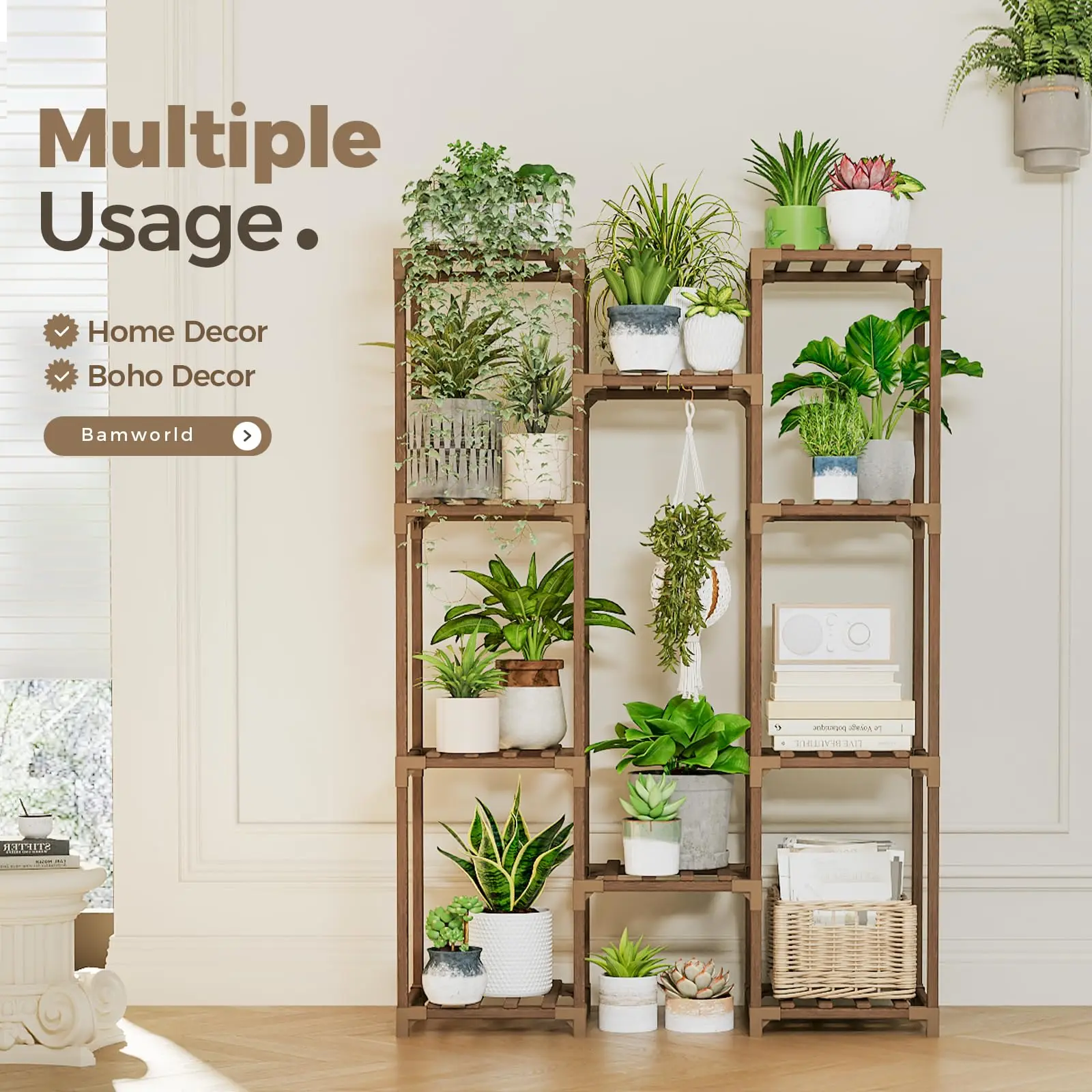 product indoor outdoor plant racks various flower pots wooden flower racks large flower shelf living room garden decoration-8