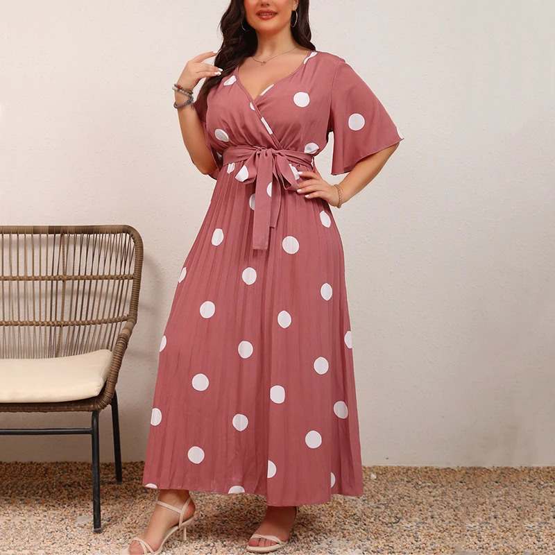 a line summer dress plus size Mix Media Striped Cotton Dress & Cardigan Set – Parni main image 1