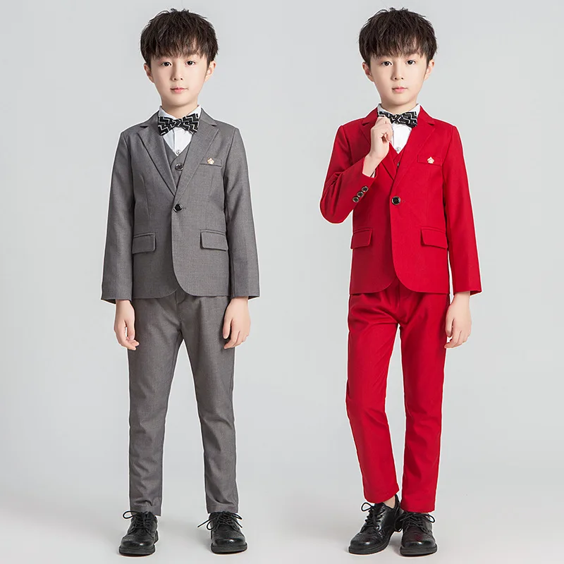 3PCS Baby Kids Boys Weddings Suit Coat+Vest Pants Formal Party Clothes Outfits
