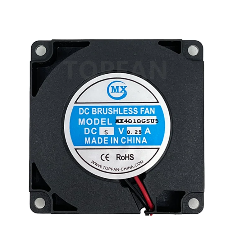 Ventola USB 40mm 5V Brushless – 4200 RPM, Cuscinetto A Sfera, Per Piccoli Elettrodomestici