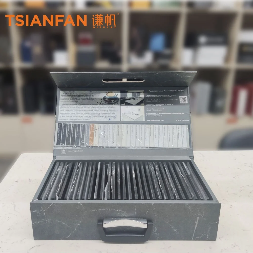 Compact Pro Magnetic Tile System Mineral Stone Case Retail Glass Case