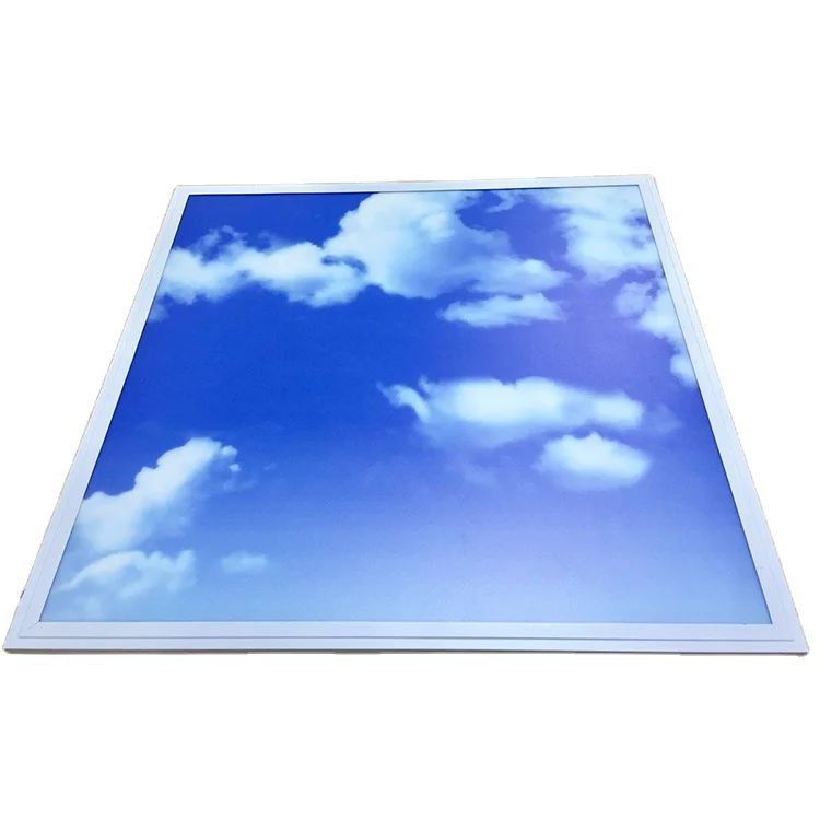 2021 LED Panel Light Picture Office Frame 3D Photo Blue Sky Ceiling Panel Paper Artificial Cloud Virtual Skylight Led Panel