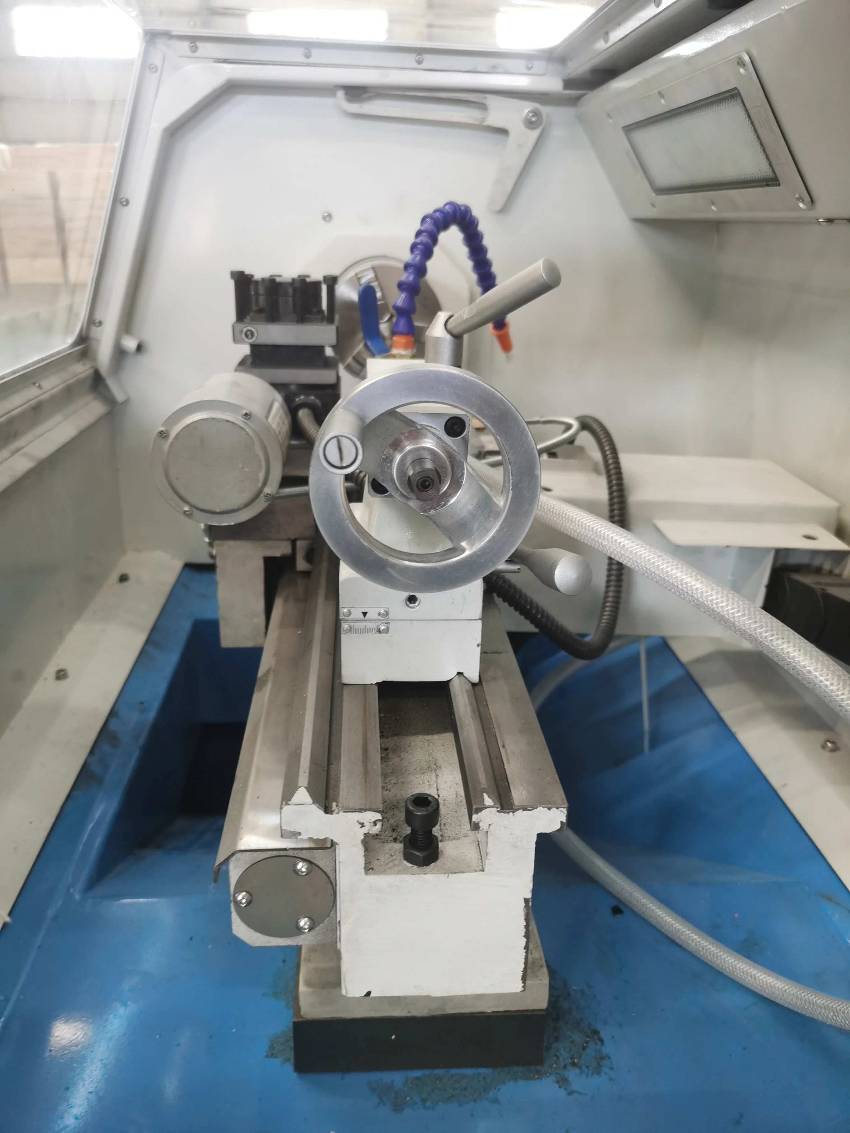 Mini CNC Lathe Machine  CNC210A  Servo Motor Alfa  System