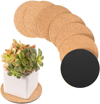 12 Inch DIY Promotional Stock Round Cork Coaster Soft Board Absorbent Planter Saucers Waterproof Plastic for Kitchen Hot Pads