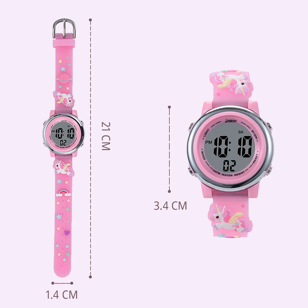 Fast Delivery Kids LED Digital Sport Cartoon-Style Stainless Steel Watch 30M Water Resistant Chronograph Stop Watch Alarm