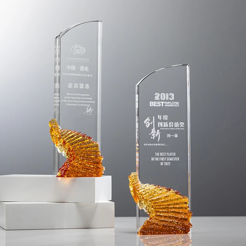 Factory wholesale custom Progressive glass trophy details