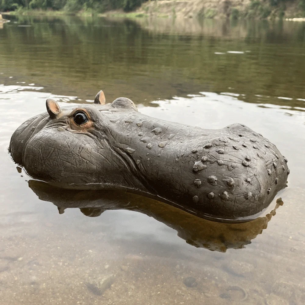 Flytec V305 Radio Control Simulation Hippo Head RC Boat Motion Floating Bath Tub Toys