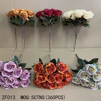 Wholesale 12 heads highly man-made immortal rose flower valentine day gift wedding decoration