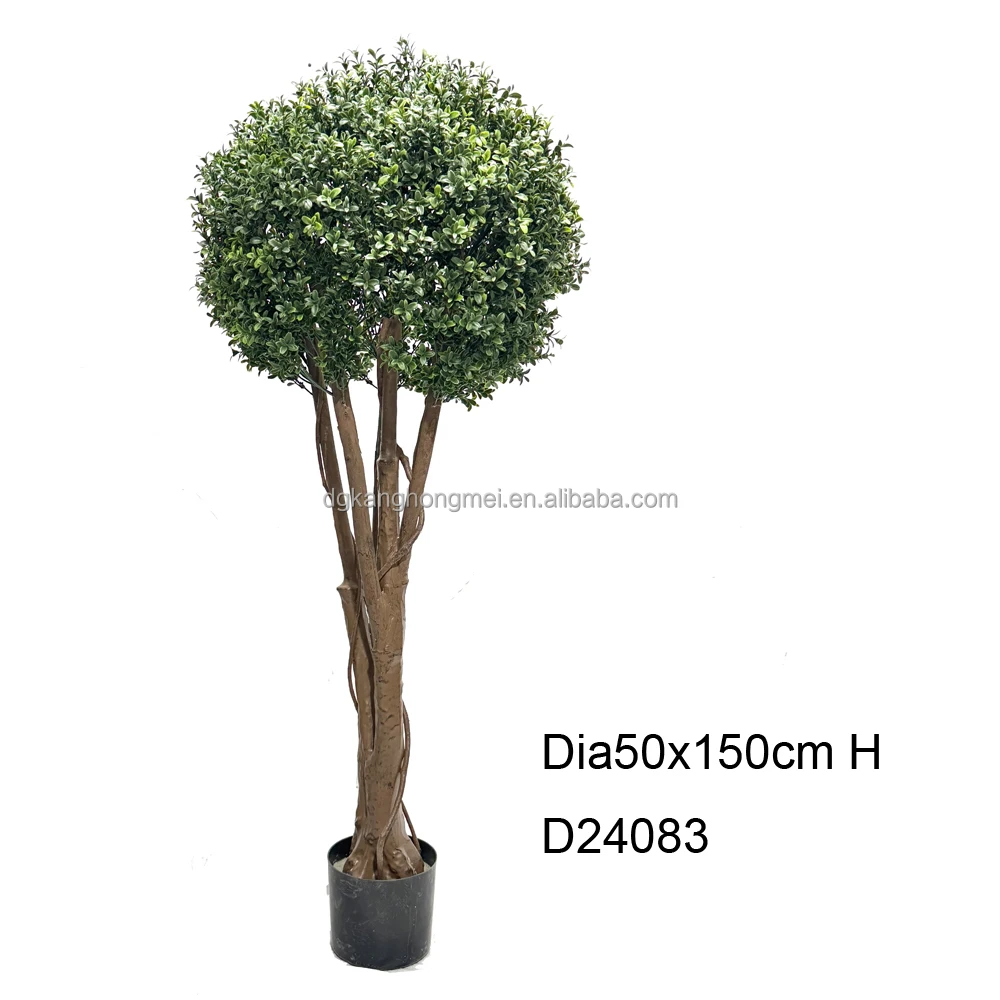 UV-Protected Aralia Tree Topiary Stylish Shaped Indoor Outdoor Artificial Plant in Pot Many Styles Available