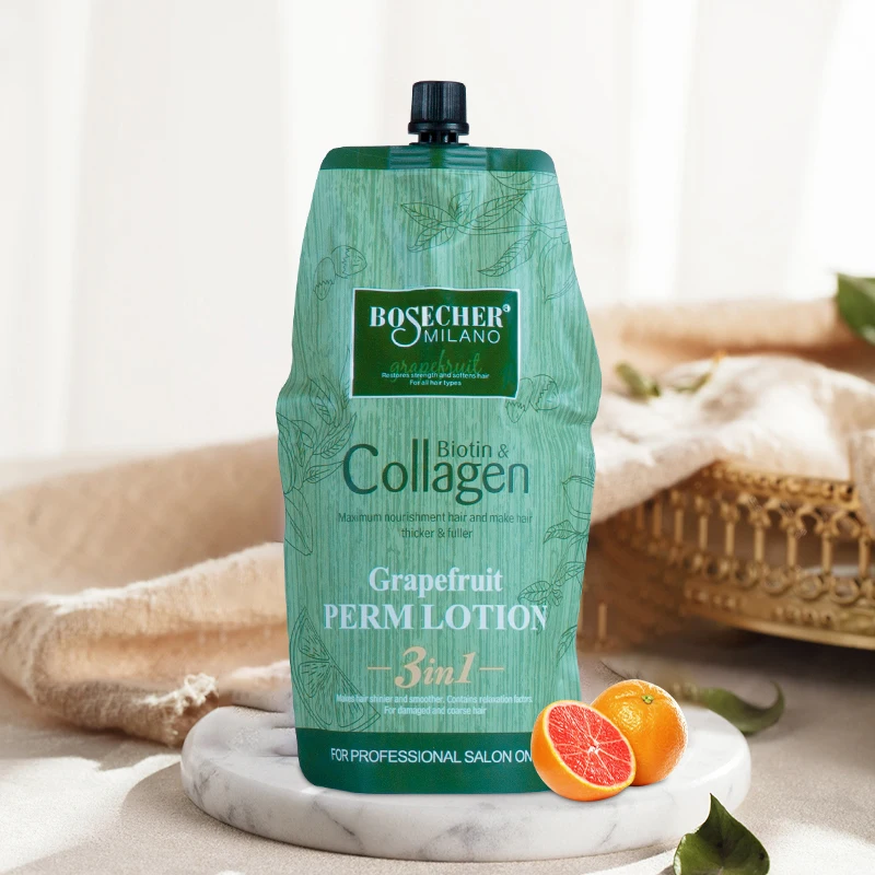 Biotin and Collagen Grapefruit Perm Lotion 3 in 1 Straight Hair Straight Perm