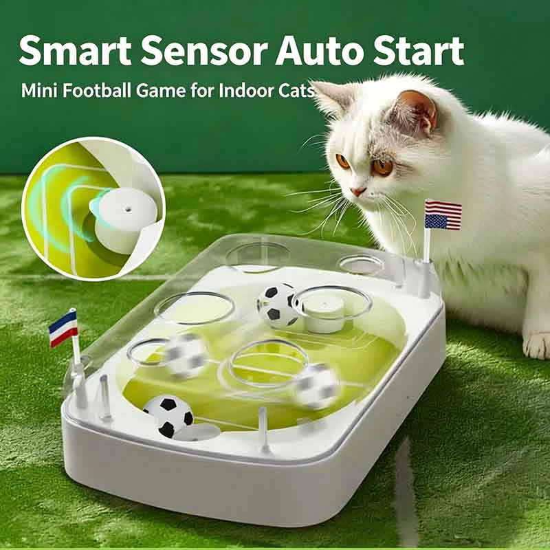 New Electric Induction Football Field Cat Toy Elastic Ball Hide Treat Puzzle Toy Automatic Self Play Boredom Relief