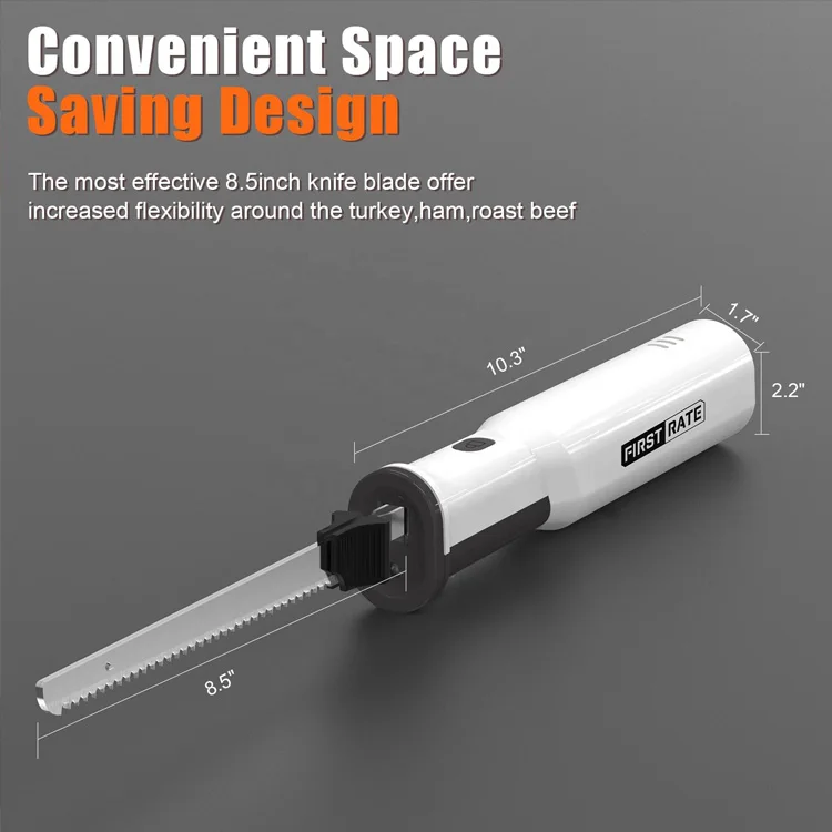 Customized 7.4V Rechargeable Electric Knife Durable Stainless Steel Cordless Bread Knives with CE