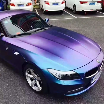 Premium chameleon diamond Matte purple  blue car vehicle wrapping vinyl