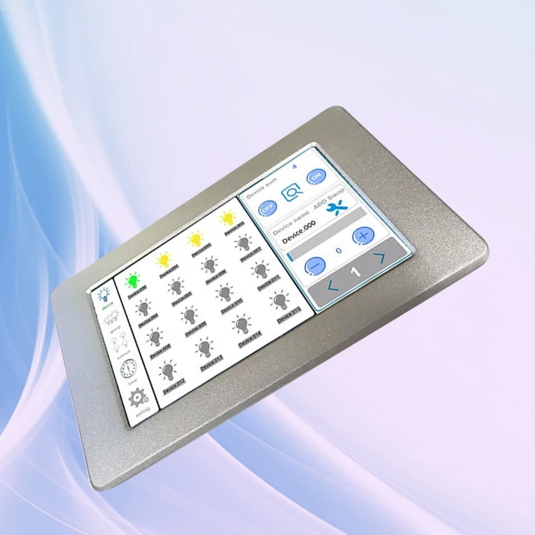 Wall Mounted 7 Inch Touch Screen Controller 2 Channels 128 Lighting Devices Management Dali Panel Dimmers