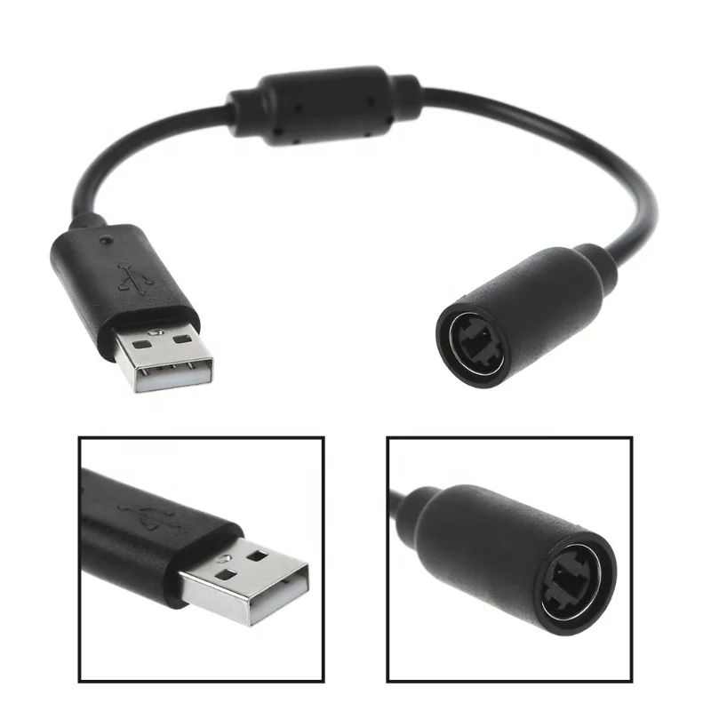 Xbox 360 Controller Cable for PC USB Breakaway Adapter