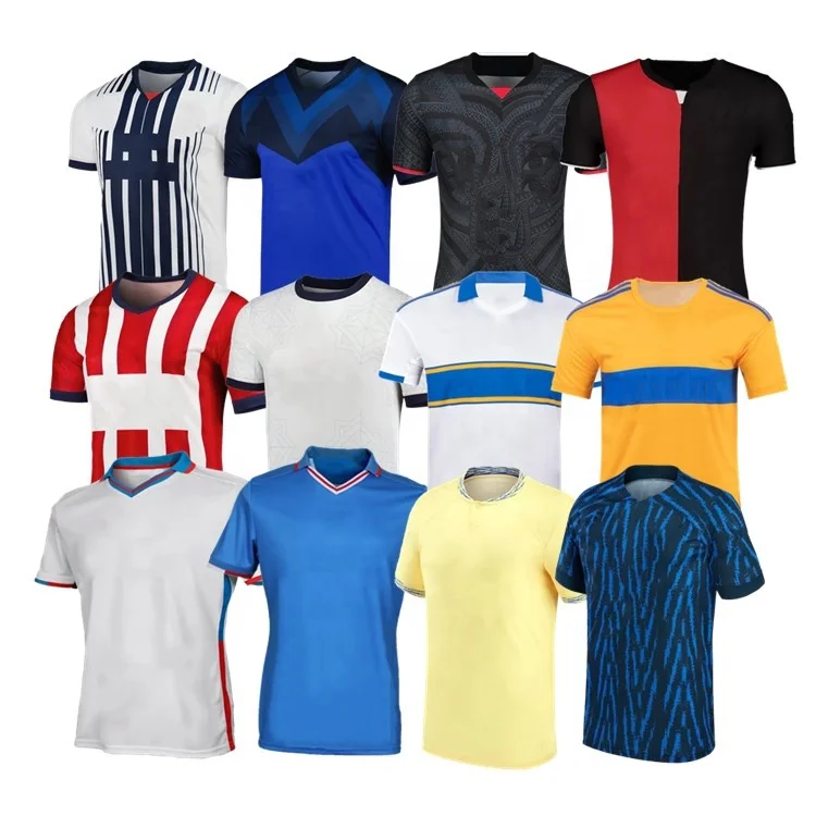 Red Blue Custom Blank Soccer Jerseys For Youth and Adults