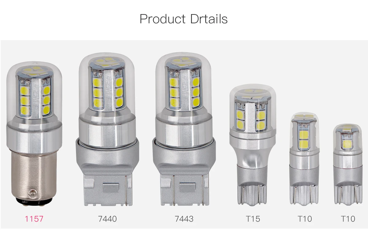 Bright 1157 Led Bulb 12v 24v 3030 Chip Bulbs Led Light 7440 7443 Car