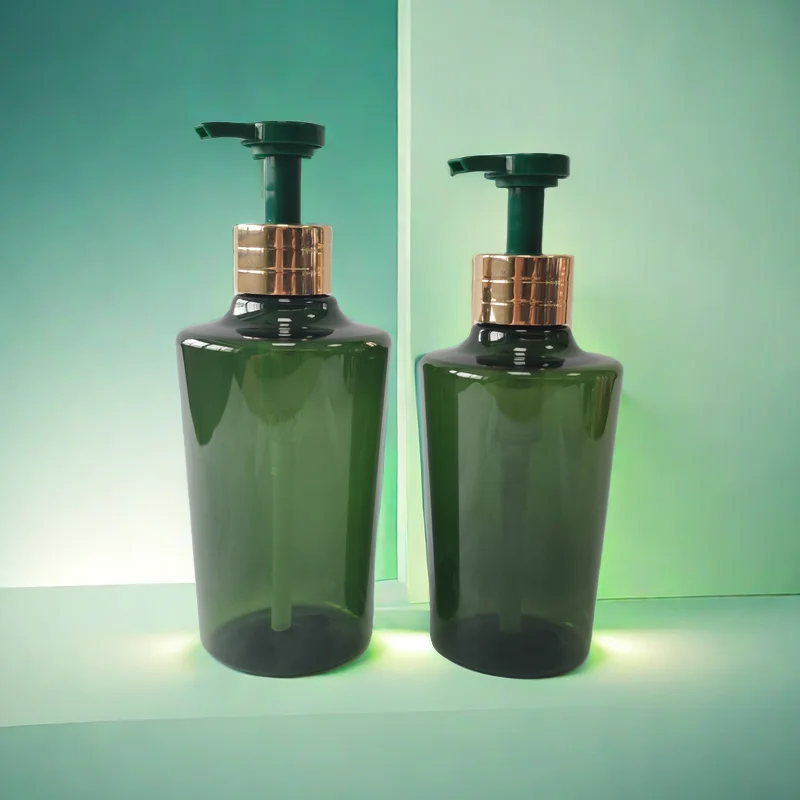 Custom Luxury 400ml 500ml PET Plastic Pump Bottle Shampoo Bottle Shower Gel Bottle