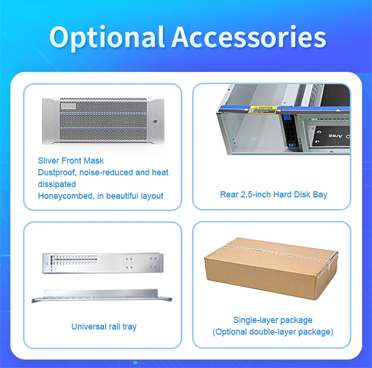 4U 24-bay Rackmount Chassis with Straight-through 8NVMe+16SAS/SATA Backplane CC3K24-24S08N