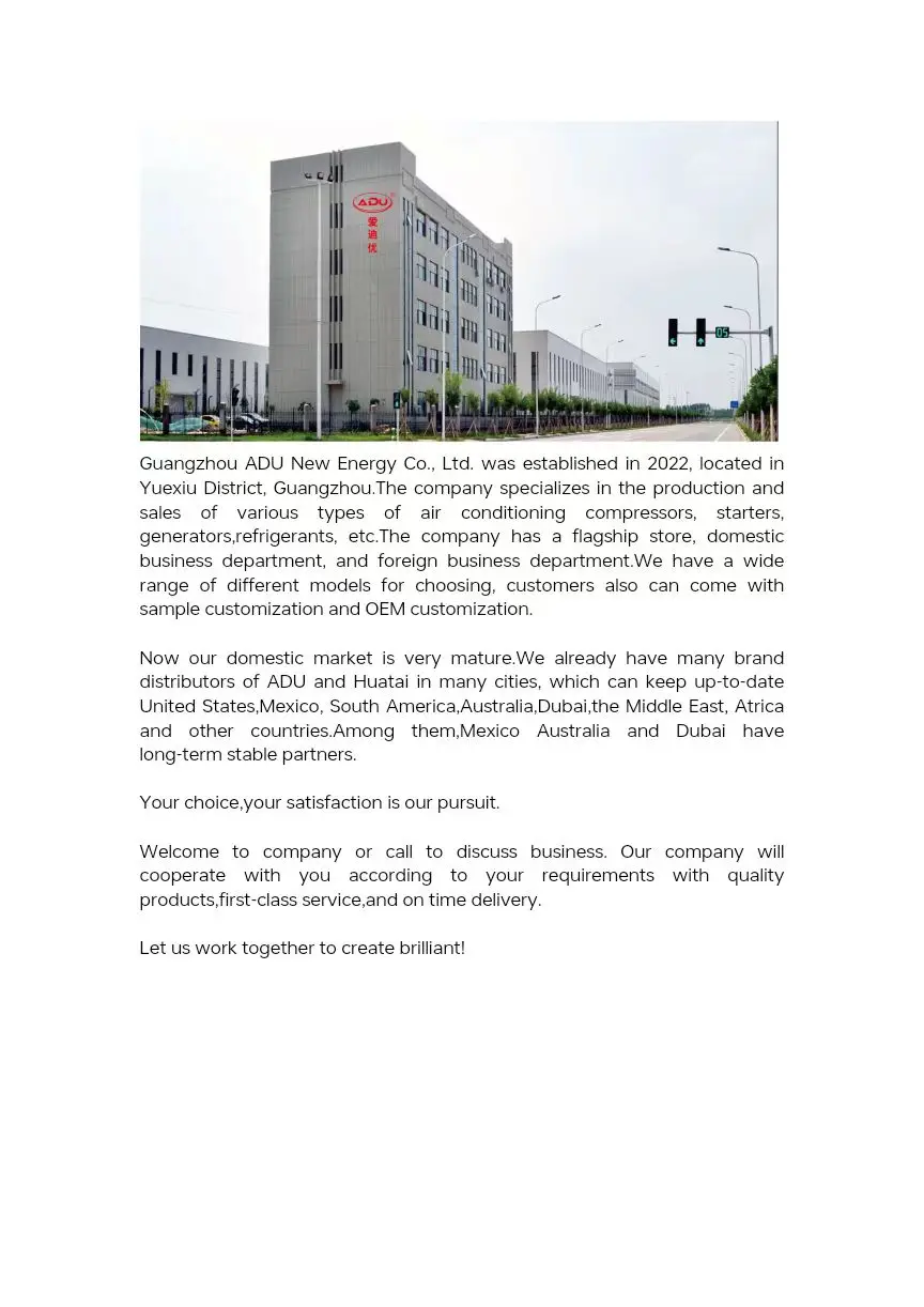 New OEM 100% Tested Car AC Compressor for Ford Focus 2012 with R-134a Refrigerant and 12V Power