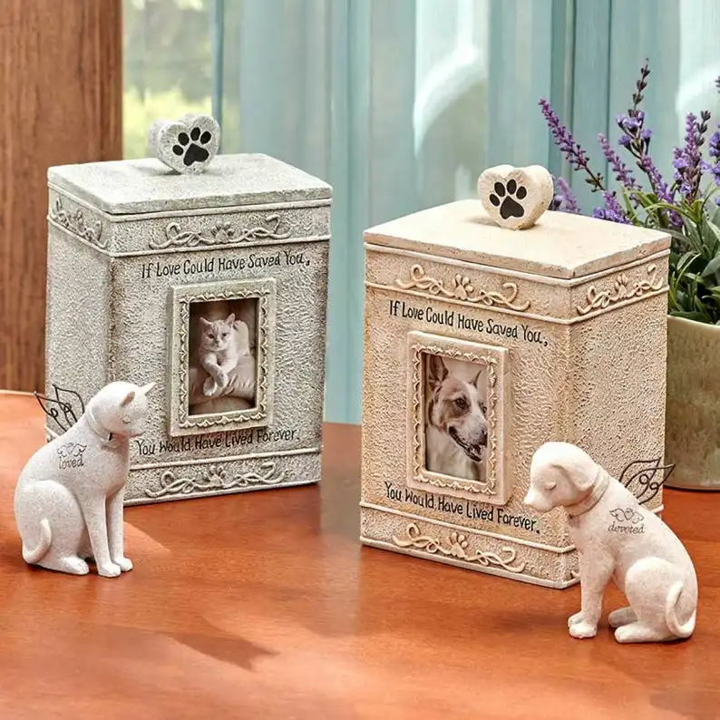 Pet Urn with picture frame | Pet Memorial with Picture Frame