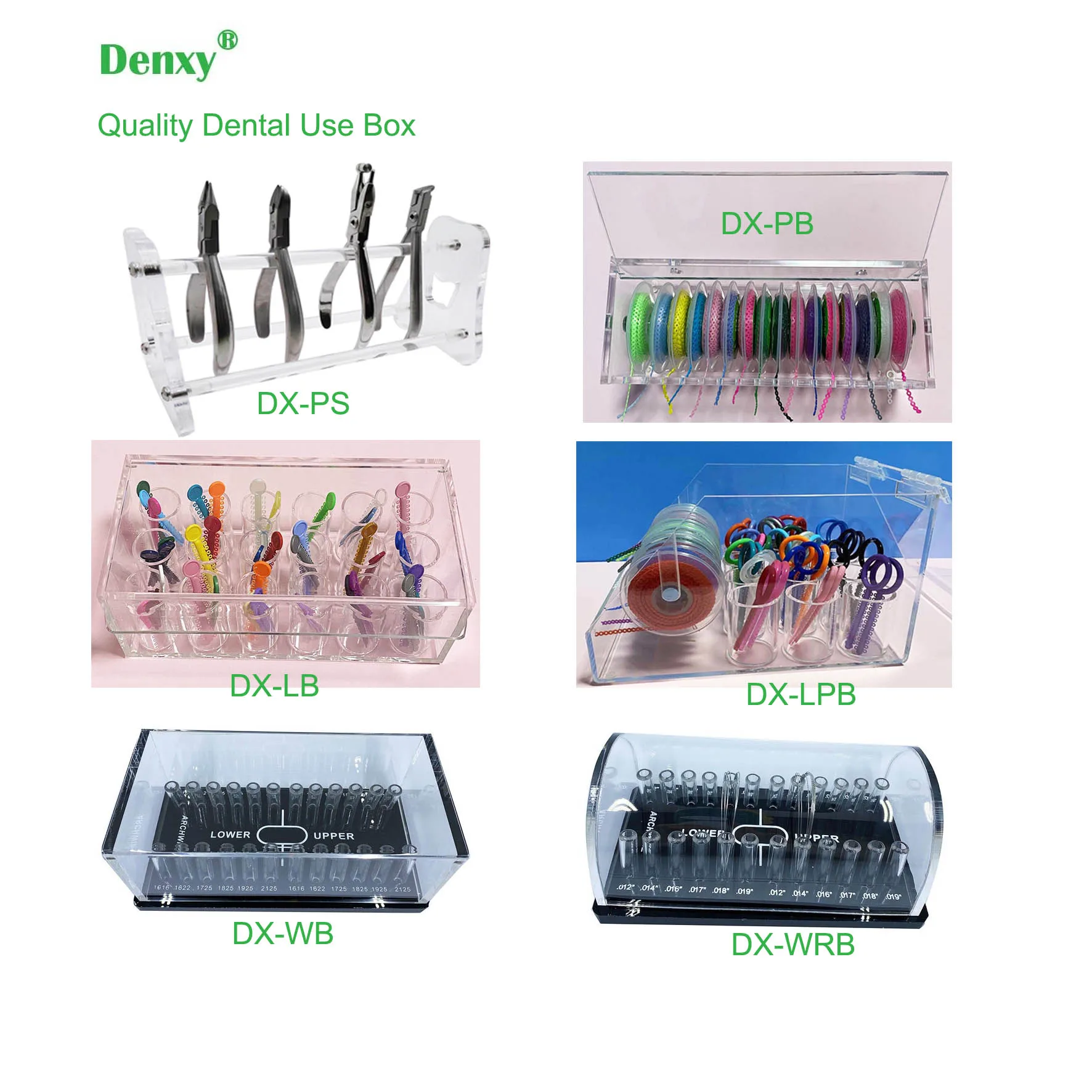 Denxy Dental Orthodontic Ligature Tie Dispenser Acrylic Organizer Case