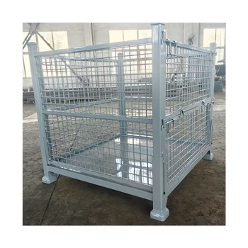 Warehouse Storage Stackable Steel Pallet Cage