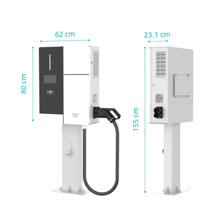 DC EV Charger 20KW 30KW 40KW 60KW CCS2 CHADeMo Interface CE Certified Wall-Mounted Charging Station EV Charging Solution Factory