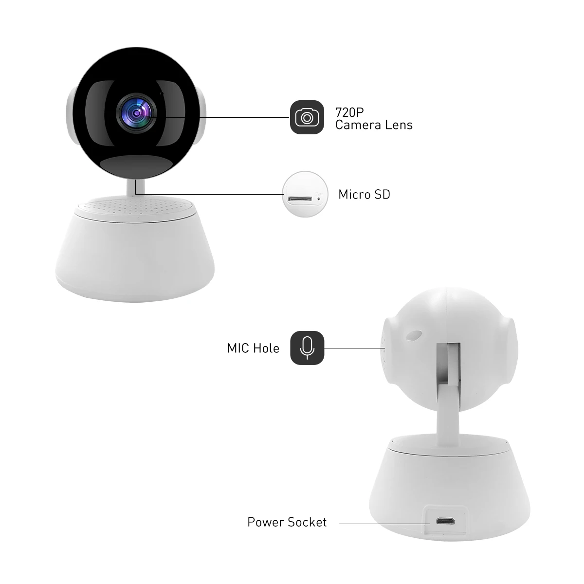 product v380 rp14 wifi 1mp indoor security camera hd ptz cctv with night vision alarm storage motion detection tf card  cloud data-62