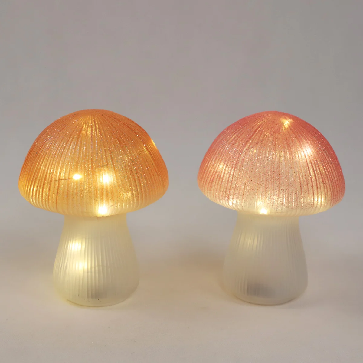 led decoration mushroom shape lamp blown glass mushroom ornaments easter mushroom gift for children