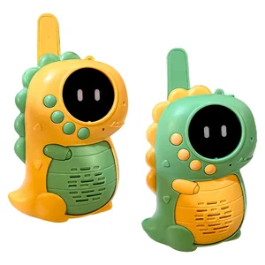ITTL Handheld Electronic 300 Meters Wireless Range Dinosaur Cartoon Walkie-Talkie Toy Plastic Material EN71 Certified Alkaline