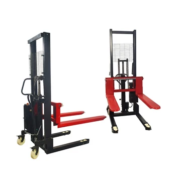 SYNGE Semi-Electric Pallet Stacker 1ton 1.5ton 2 Ton Lift Stacker with 2m 3m 4.5m Forklifts