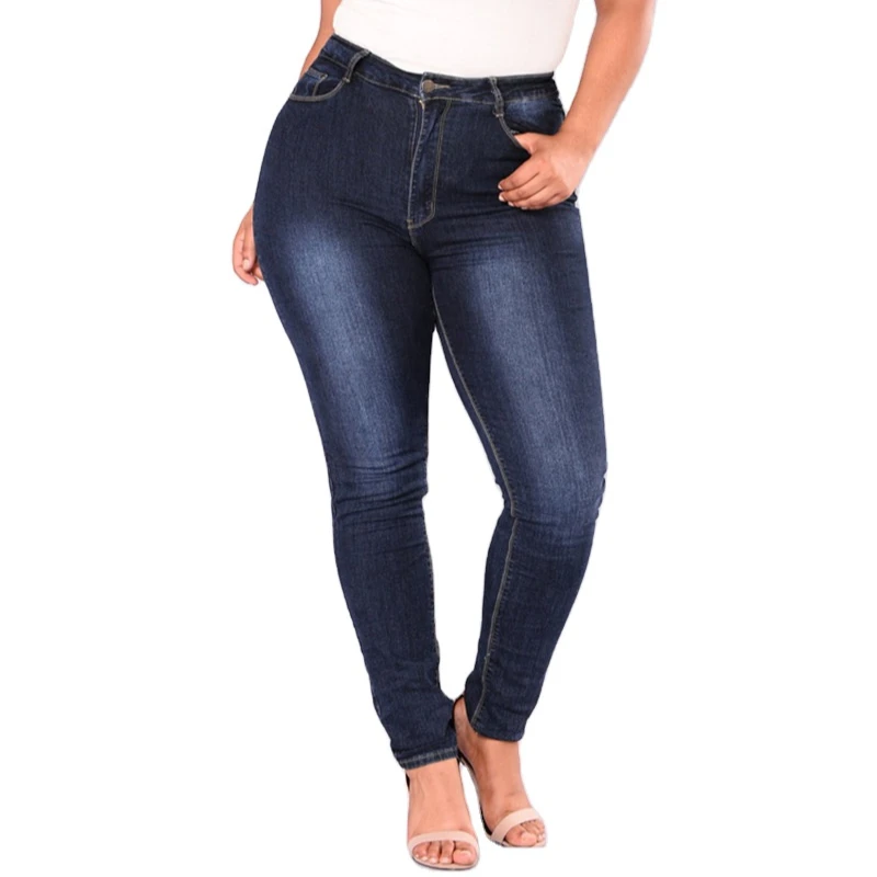 Pantalon Stretch pour Femmes en Coton Jeans Skinny Pantalon Taille Haute S  - 3XL 