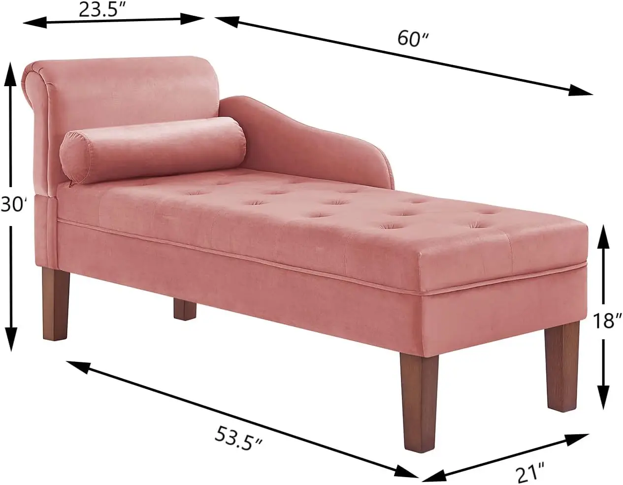 Modern Upholstered Tufted Chaise Lounge Chair,Comfortable Fashional ...