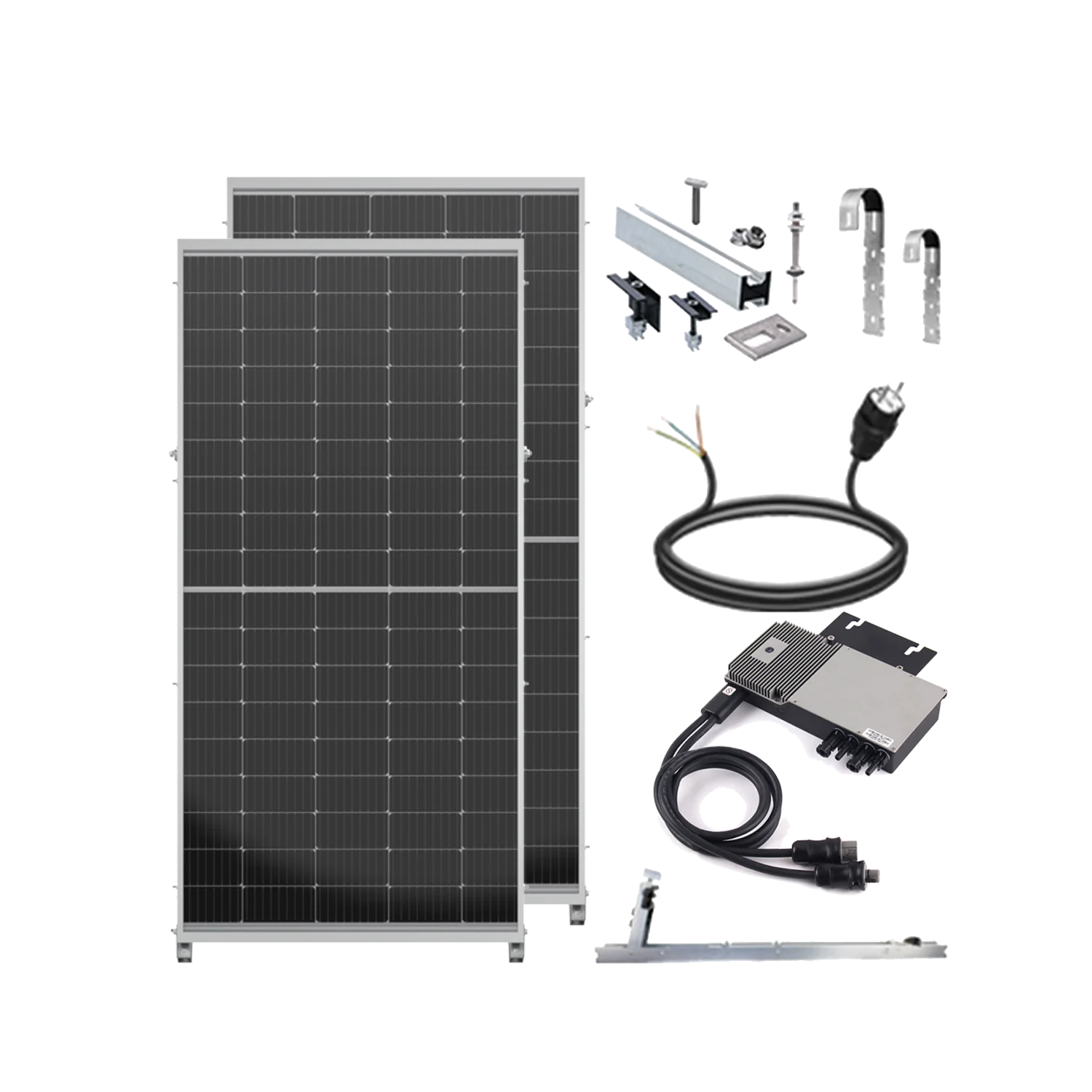 Mini Balkonkraftwerk On Grid 400w 600w Balcony Solar Plant System For