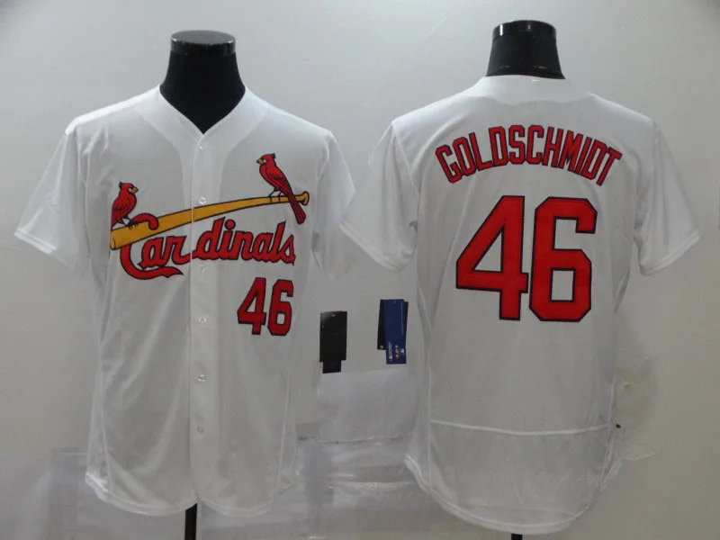 Wholesale St. Louis 1 Ozzie Smith 4 Yadier Molina 28 Nolan Arenado 46 Paul Goldschmidt  Jersey Cardinals S-3xl Stitched Baseball Jersey From m.