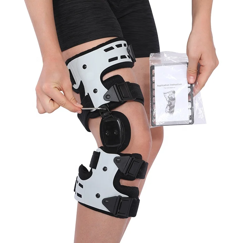 KM012 Professional Orthopedic Adjustable Hinged Knee Brace Cotton-Nylon Material for Protection and Rehabilitation for Adults