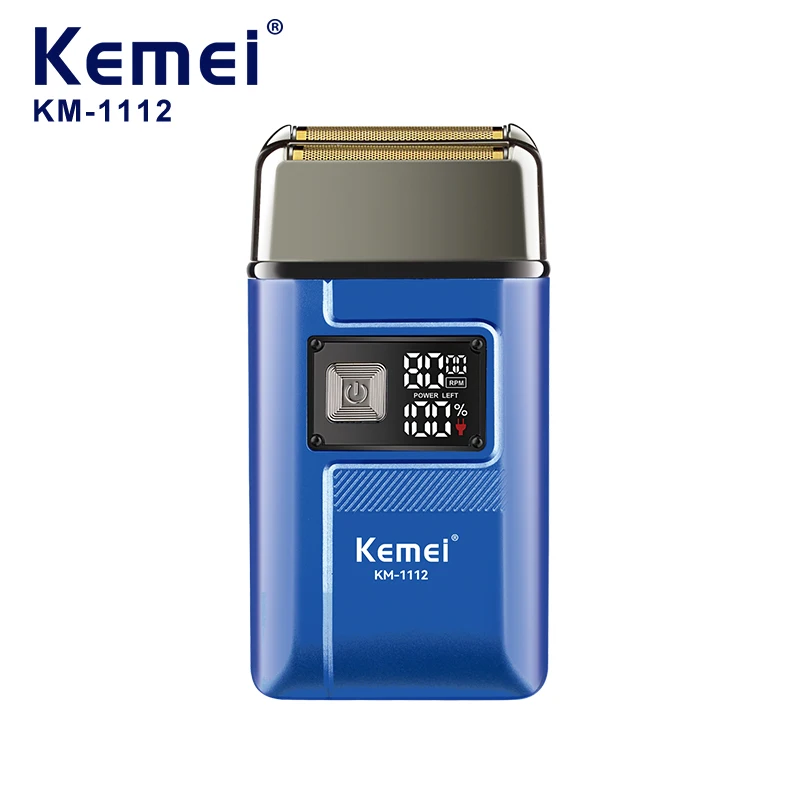 Kemei KM-2 – couteaux de rasage flottants 1 en 1112 pour hommes, chargeur USB, étanche IPX6, pour barbe