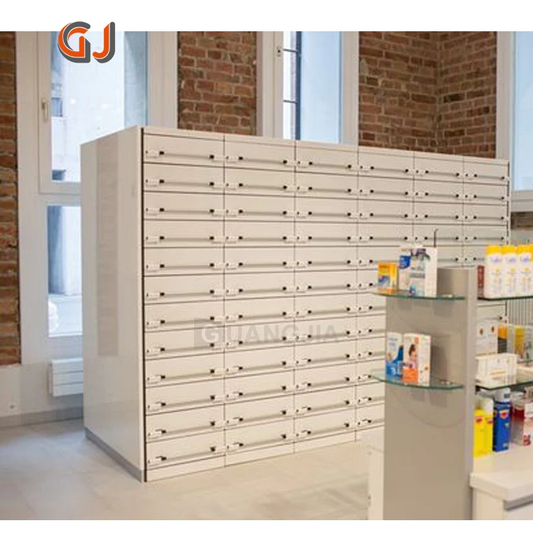 Modern White Metal Pharmacy Display Rack - Wholesale Retail