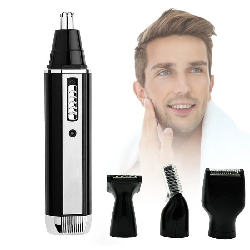 4 In 1 Electric Nose Trimmer Water Resistant Ear Shaver Nose Hair Removal  Beard Trimer For Men Epilator - Buy Nose Trimmer,Nose Trimmer Water  Resistant,Manual Hair Trimmer Product on 
