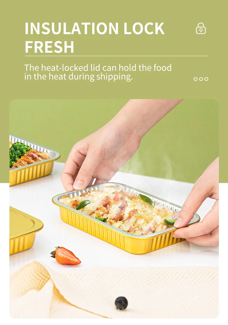 product-750-1069 Wholesale 500ml gold disposable aluminum foil container